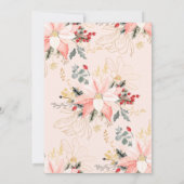 Boho Floral Christmas Eat Drink en Be Merry Party Kaart (Achterkant)