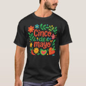 Boho Floral Cinco de Mayo T-shirt (Voorkant)