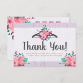 Boho Floral Clothes Hanger Boutique bedankt (Voorkant / Achterkant)