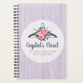 Boho Floral Clothes Hanger Closet Mode Boutique Planner (Voorkant)