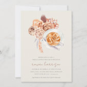 Boho Floral Coffee Vrijgezellenfeest Brunch Kaart (Voorkant)