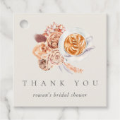 Boho Floral Coffee Vrijgezellenfeest Dank u wel Bedankjes Labels (Voorkant)