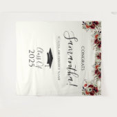 Boho Floral Congrats Afstuderen Foto Achtergrond Wandkleed (Voorkant (horizontaal))