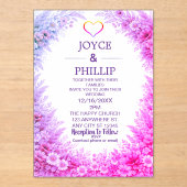 Boho Floral Custom Wedding Invites Cards Acryl Uitnodigingen (Voorkant)
