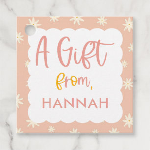 Boho Floral Daisy Birthday Gift Bedankjes Labels