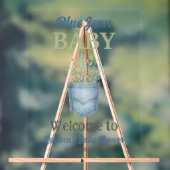 Boho Floral Denim Blue Jean Baby shower Bienvenue (Neutre)
