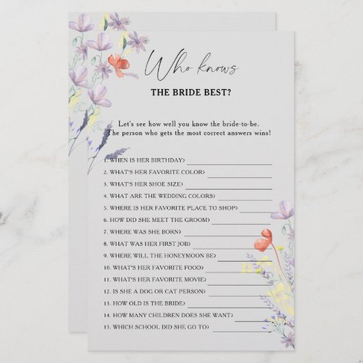 Boho Floral die het beste spel kent (Voorkant / Achterkant)