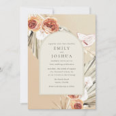 Boho Floral Digital Autumn Wedding Kaart (Voorkant)