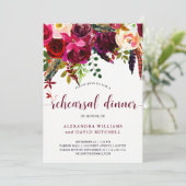 Boho Floral | Dîner de répétition Invitation (Debout devant)