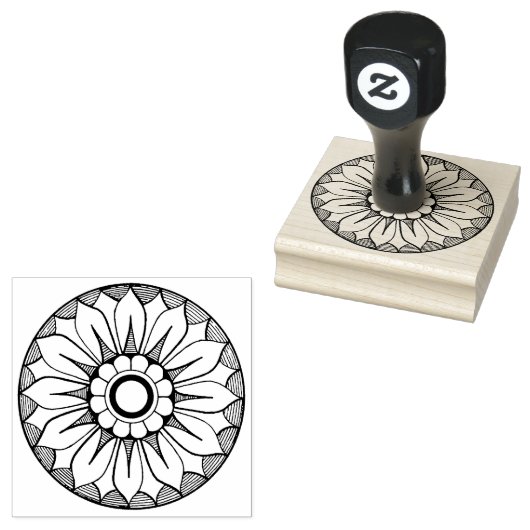 Boho Floral DIY Colour Book Rubberstempel (Gestempeld)