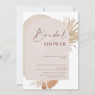 Boho Floral Double Arch Bridal Shower Kaart