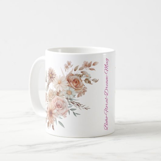 Boho Floral Dream Mug - Sip Style (Devant gauche)