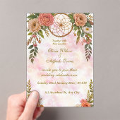 Boho Floral Dreamcatcher Faire-part de mariage (In situ (ordinateur de poche))
