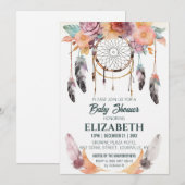 Boho Floral Dreamweaver Baby shower Ideeën Kaart (Voorkant / Achterkant)