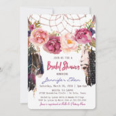 Boho Floral Dreamweaver Bridal Shower Kaart (Voorkant)