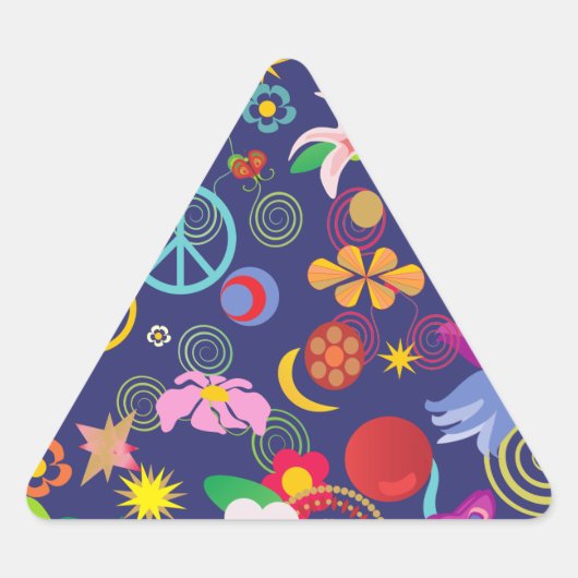Boho floral driehoek sticker (Voorkant)