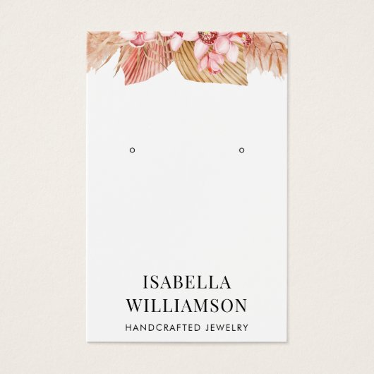 Boho Floral Earring Jewelry Display Kaart (Voorkant)