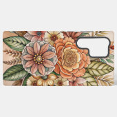 Boho Floral Earth Tones Samsung Galaxy Coque (Verso Horizontal)