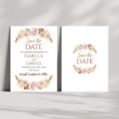 Boho Floral Earth Tones Wedding Bewaar de datum Save The Date