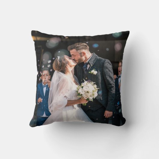 Boho Floral Eerste Kerstdag Gepersonaliseerd Kussen (Achterkant)