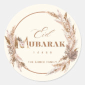 Boho Floral Eid Mubarak Autocollant (Devant)