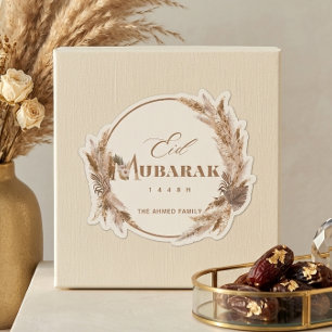 Boho Floral Eid Mubarak Autocollant