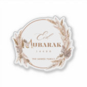 Boho Floral Eid Mubarak Sticker (Devant)