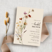 Boho Floral Élégant Bridal Brunch Invitation