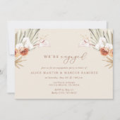Boho Floral Elegant Engagement Party Invitation (Devant)