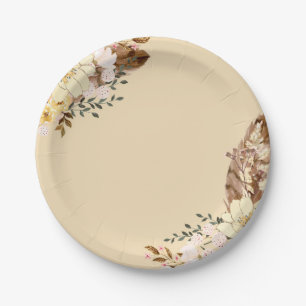 Boho Floral Elegant papier Bord bij elke gelegenhe