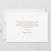 Boho Floral Elegant Script Wedding Bedankkaart (Achterkant)