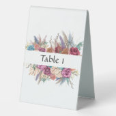 Boho Floral élégant table de mariage Tente signe (Verso)