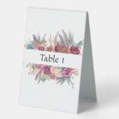 Boho Floral élégant table de mariage Tente signe (Recto)