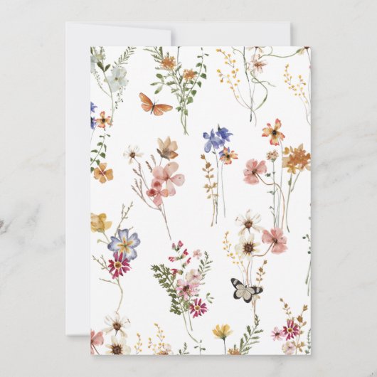 Boho Floral Elegant Vrijgezellenfeest Kaart (Achterkant)