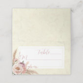 Boho Floral Elegante Trouwstoel Plaats Kaarten (Buitenkant ongevouwen)