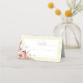 Boho Floral Elegante Trouwstoel Plaats Kaarten (Voorkant)