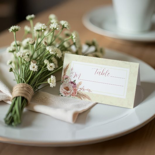 Boho Floral Elegante Trouwstoel Plaats Kaarten