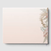 Boho Floral Elephant Baby shower Livre d'Invité (Verso)