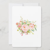Boho Floral Elephant Invitation Or rose Anniversai (Dos)