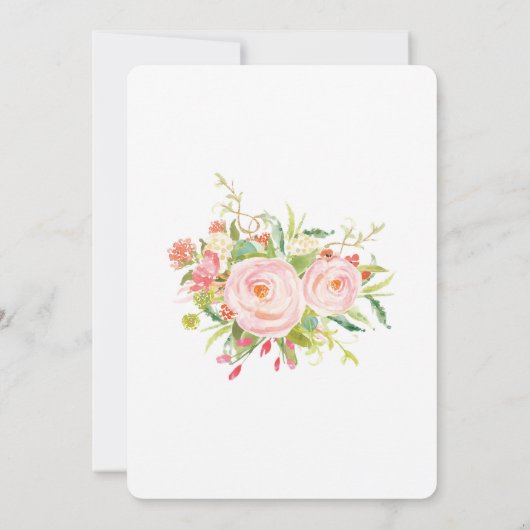 Boho Floral Elephant Invitation Or rose Anniversai (Dos)