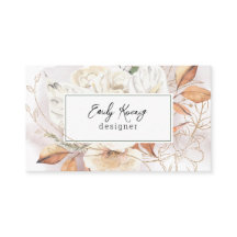 Boho Floral en Gold Tracery Visitekaartje