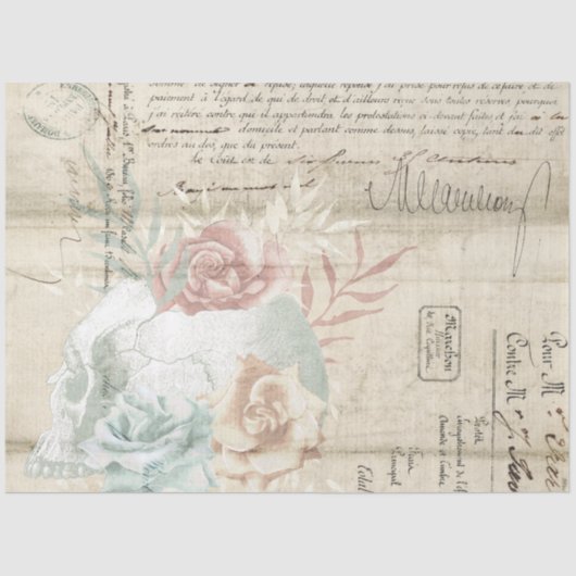 Boho Floral Ephemera Design Series #6 Tissuepapier (Voorkant)