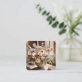 Boho Floral | Esthétique | Chic | Carte de visite (Debout devant)