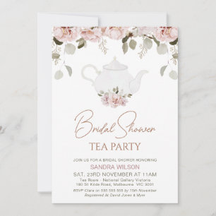 Boho Floral Eucalyptus Tea Party Vrijgezellenfeest Kaart