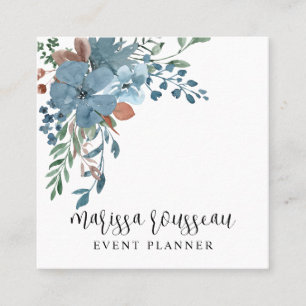 Boho Floral Event Planner Square Visitekaartje