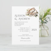 Boho Floral Faire-part de mariage (Debout devant)