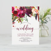 Boho Floral | Faire-part de mariage (Debout devant)