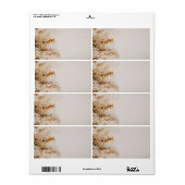 Boho floral fall bruiloft lege zelfklevende naamla etiket (Full Sheet)