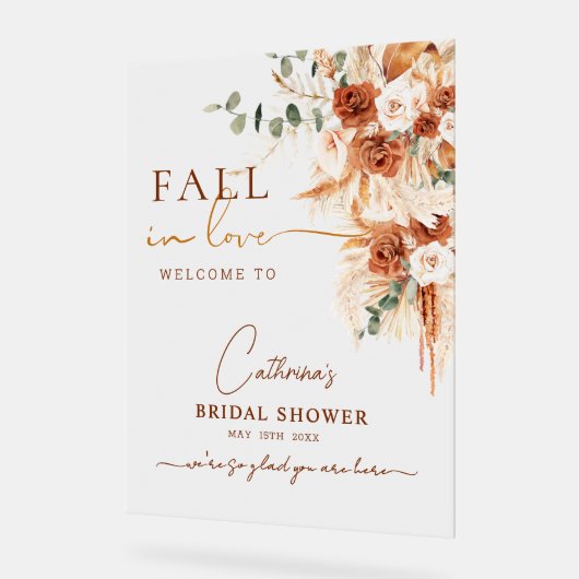 Boho Floral Fall in Love Fête des mariées Bienvenu (Angle)