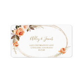 Boho Floral Fall Wedding Adresetiketten Etiket (Voorkant)